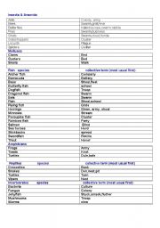 English Worksheet: COLLECTIVE TERMS