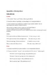 English Worksheet: quantfiers