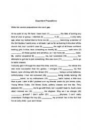 English Worksheet: prepositions