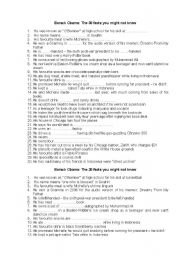 English Worksheet: Facts about Barrack Obama