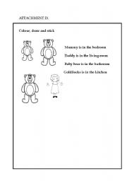 English Worksheet: Goldilocks and the three bears