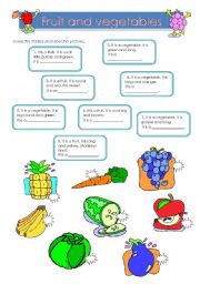 Fruit and vegetables riddles.