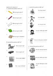 English Worksheet: have got - has got - possessive adjectives