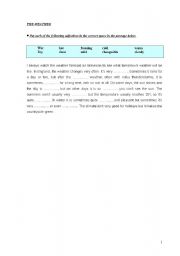 English Worksheet: The weather 