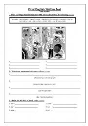 English Worksheet: Review Exercises about vocabulary
