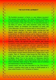 English Worksheet: the rastafari movement