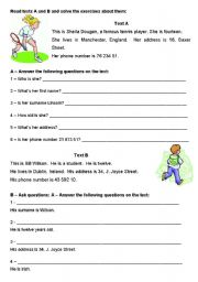 English Worksheet: Reading Comprehension and asking questions - elementary