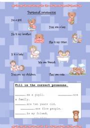 English Worksheet: personal pronouns