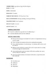 English worksheet: if clause type 1