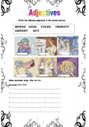 English Worksheet: ADJECTIVES