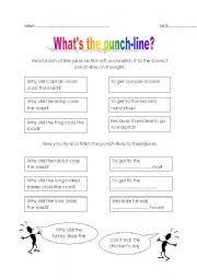 English worksheet: Whats the punchline?