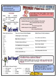 English Worksheet: PRESENT PERFECT SIMPLE