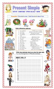 English Worksheet: Present Simple Handout