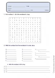 Numbers, dates and time test