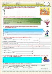 English Worksheet: 1st Baccalaureate Exam