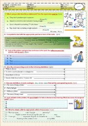 English Worksheet: 1st Bacalaureate Exam