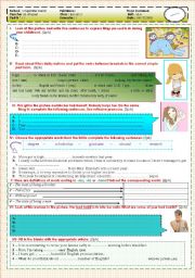 English Worksheet: 1st Bacalaureate Exam