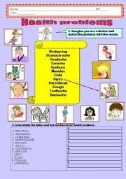 English Worksheet: Health problems