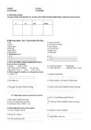 English Worksheet: simple present tense for beginners