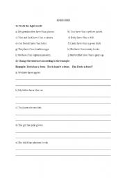 English worksheet: Exercises 