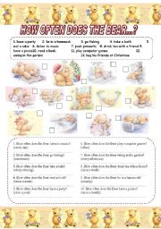 English Worksheet: HOW OFTEN DOES THE BEAR...?