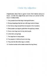 English worksheet: ADJECTIVES