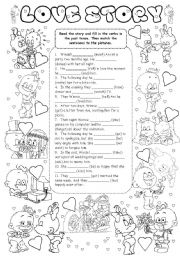 English Worksheet: Love story