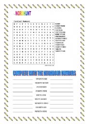 English Worksheet: Cardinal numbers