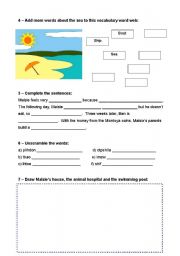 English Worksheet: Extensive Reading - Maisie and the dolphin - page 2/7