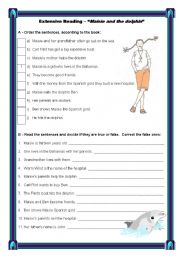 English Worksheet: Extensive reading - Maisie and the dolphin - page 4 / 7
