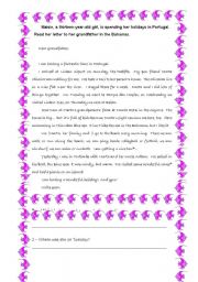 English Worksheet: Maisie and the dolphin - page 7 / 7 (Past Simple)