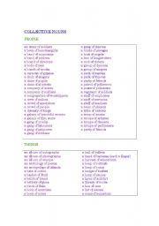 English Worksheet: collective noun