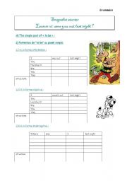 English worksheet: The simple past of to be