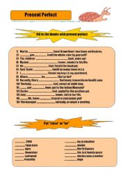 English Worksheet: present perfect 