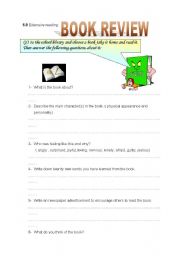 English worksheet: reading