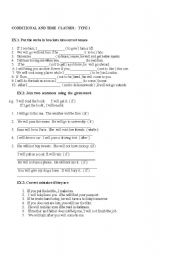 English Worksheet: Time and conditional clauses 