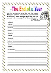 English worksheet: Interview: 