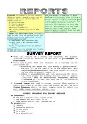 English Worksheet: Reports