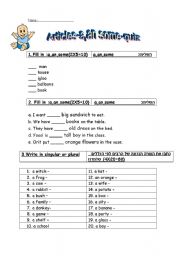 English Worksheet: a-an some