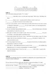 English worksheet: Conditionals