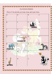 English worksheet: animal alphabet