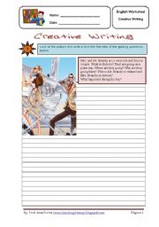 English Worksheet: creative writing 4