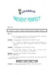 English Worksheet: Present Perfect