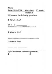 English worksheet: using