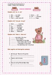 English Worksheet: to be, to have got, there be and simple present