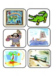 English Worksheet: Pirates memory game
