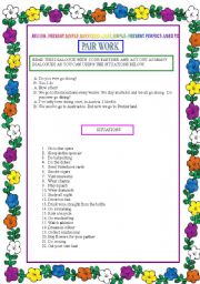 English Worksheet: PAIR WORK