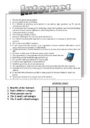 English Worksheet: INTERNET