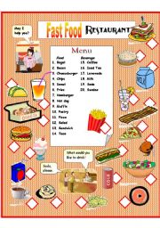 English Worksheet: Fast Food