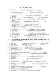 English Worksheet: TEST